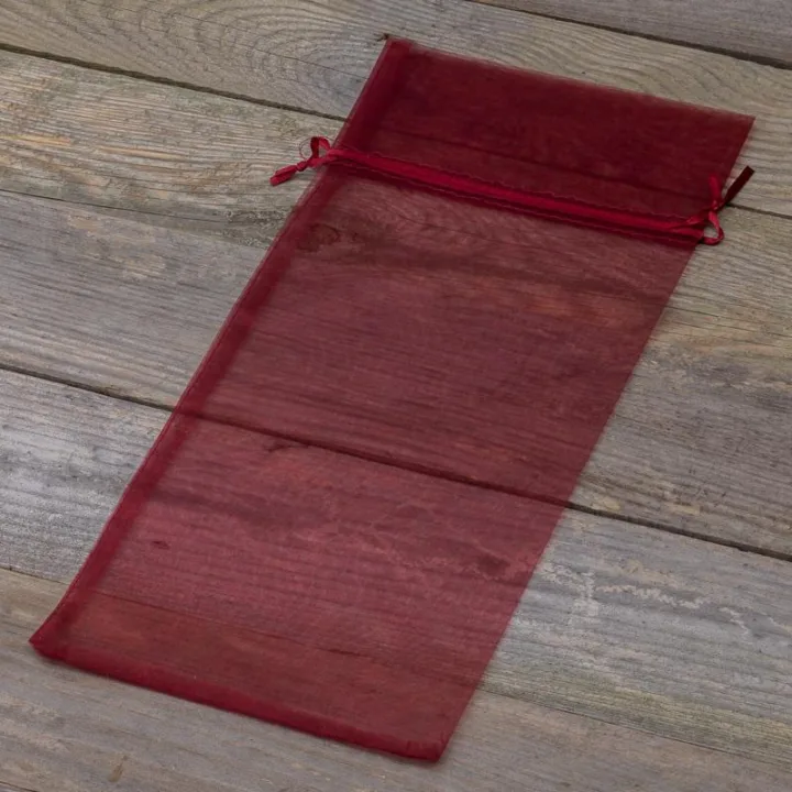Sacs en organza 15 x 33 cm - bordeaux Saint-Valentin