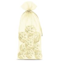 Sacs en organza 15 x 33 cm - ivoire Moyens sachets 15x33 cm