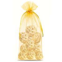 Sacs en organza 15 x 33 cm - or Moyens sachets 15x33 cm