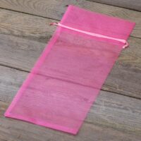 Sacs en organza 15 x 33 cm - rose Saint-Valentin