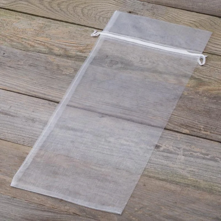 Sacs en organza 16 x 37 cm - blanc Décorations d’intérieur