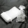 Sacs en organza 16 x 37 cm - blanc Moyens sachets