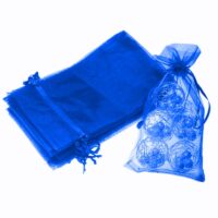 Sacs en organza 16 x 37 cm - bleu Sacs en organza