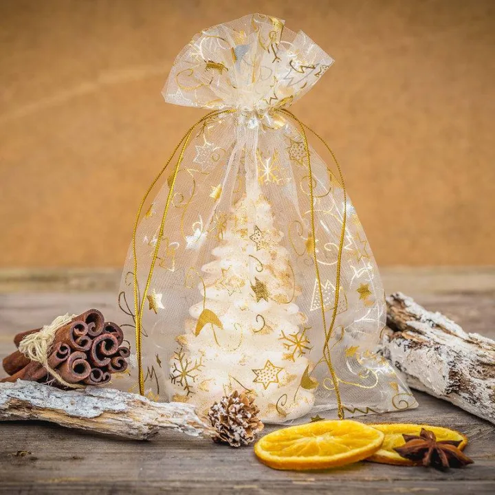 Sacs en organza 18 x 24 cm - Noël / 8 Sacs en organza