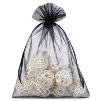 Sacs en organza 18 x 24 cm - noir Sachets noirs