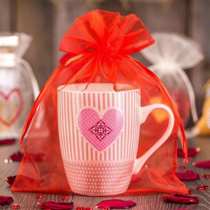 Sacs en organza 18 x 24 cm - rouge Moyens sachets