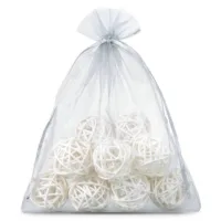 Sacs en organza 22 x 30 cm - argenté Pochettes argent / gris