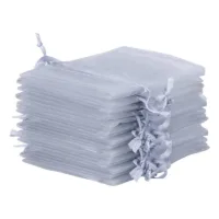 Sacs en organza 22 x 30 cm - argenté Sachets à fruits