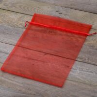 Sacs en organza 22 x 30 cm - rouge Saint-Valentin