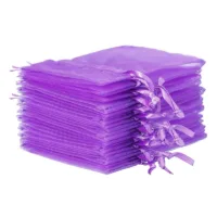 Sacs en organza 22 x 30 cm - violet foncé Sachets pour lavande