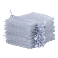 Sacs en organza 26 x 35 cm - argenté Sac de Noël