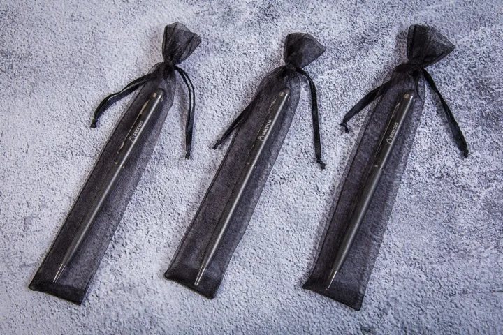 Sacs en organza 3,5 x 19 cm - noir Halloween