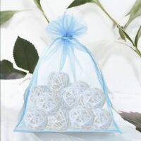 Sacs en organza 30 x 40 cm - bleu ciel Sachets à fruits