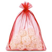 Sacs en organza 40 x 55 cm - rouge Grands sacs 40x55 cm