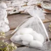 Sacs en organza 5 x 7 cm - blanc Lavande et pot-pourri