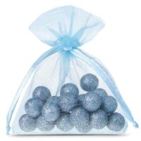 Sacs en organza 5 x 7 cm - bleu ciel Petits sachets 5x7 cm