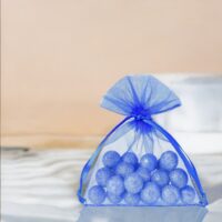 Sacs en organza 5 x 7 cm - bleu Sacs bleu