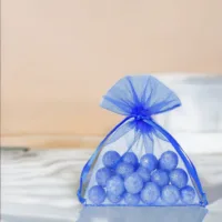 Sacs en organza 5 x 7 cm - bleu Sacs bleu