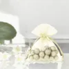 Sacs en organza 5 x 7 cm - ivoire Remerciements aux invités