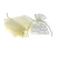 Sacs en organza 5 x 7 cm - ivoire Décorations de table