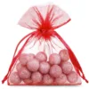 Sacs en organza 5 x 7 cm - rouge Petits sachets 5x7 cm