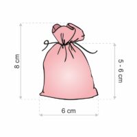 Sacs en organza 6 x 8 cm - rouge Sac de Noël