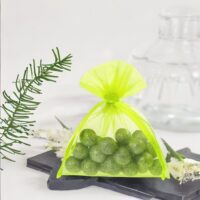 Sacs en organza 6 x 8 cm - néon vert Sacs verts