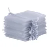 Sacs en organza 7 x 9 cm - argenté Lavande et pot-pourri