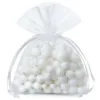 Sacs en organza 7 x 9 cm - blanc Petits sachets 7x9 cm