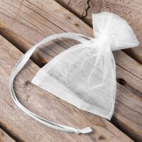 Sacs en organza 7 x 9 cm (SDB) - blanc Sachets pour lavande