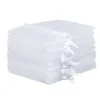 Sacs en organza 7 x 9 cm - blanc Remerciements aux invités