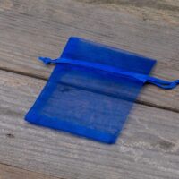 Sacs en organza 7 x 9 cm - bleu Sac de Noël