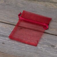 Sacs en organza 7 x 9 cm - bordeaux Saint-Valentin
