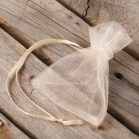 Sacs en organza 7 x 9 cm (SDB) - ivoire Petits sachets 7x9 cm