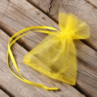 Sacs en organza 7 x 9 cm (SDB) - jaune Petits sachets 7x9 cm