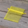 Sacs en organza 7 x 9 cm - jaune Sacs en organza