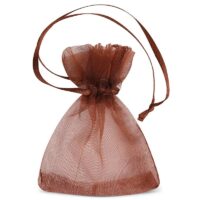 Sacs en organza 7 x 9 cm (SDB) - marron Sacs marrons