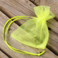 Sacs en organza 7 x 9 cm (SDB) - néon vert Sacs verts