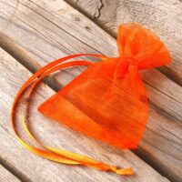 Sacs en organza 7 x 9 cm (SDB) - orange Petits sachets 7x9 cm