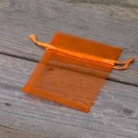 Sacs en organza 7 x 9 cm - orange Halloween