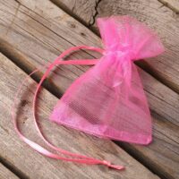 Sacs en organza 7 x 9 cm (SDB) - rose Petits sachets 7x9 cm