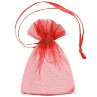 Sacs en organza 7 x 9 cm (SDB) - rouge Petits sachets 7x9 cm