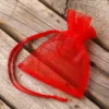 Sacs en organza 7 x 9 cm (SDB) - rouge Sacs rouges
