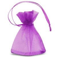 Sacs en organza 7 x 9 cm (SDB) - violet foncé Petits sachets 7x9 cm