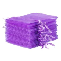 Sacs en organza 7 x 9 cm - violet foncé Sachets pour lavande