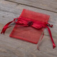 Sacs en organza 8 x 10 cm - bordeaux B Saint-Valentin
