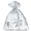 Sacs en organza 8 x 10 cm - Noël / 2 Sac de Noël