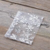 Sacs en organza 8 x 10 cm - Noël / 2 Pour fêtes et occasions spéciales