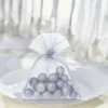 Sacs en organza 8 x 10 cm - argenté Petits sachets 8x10 cm