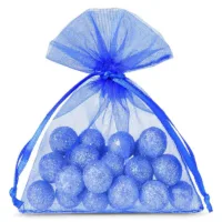 Sacs en organza 8 x 10 cm - bleu Sacs bleu